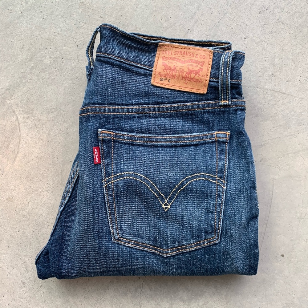 Levi’s 501 Skinny Jeans, blue, size 27/32